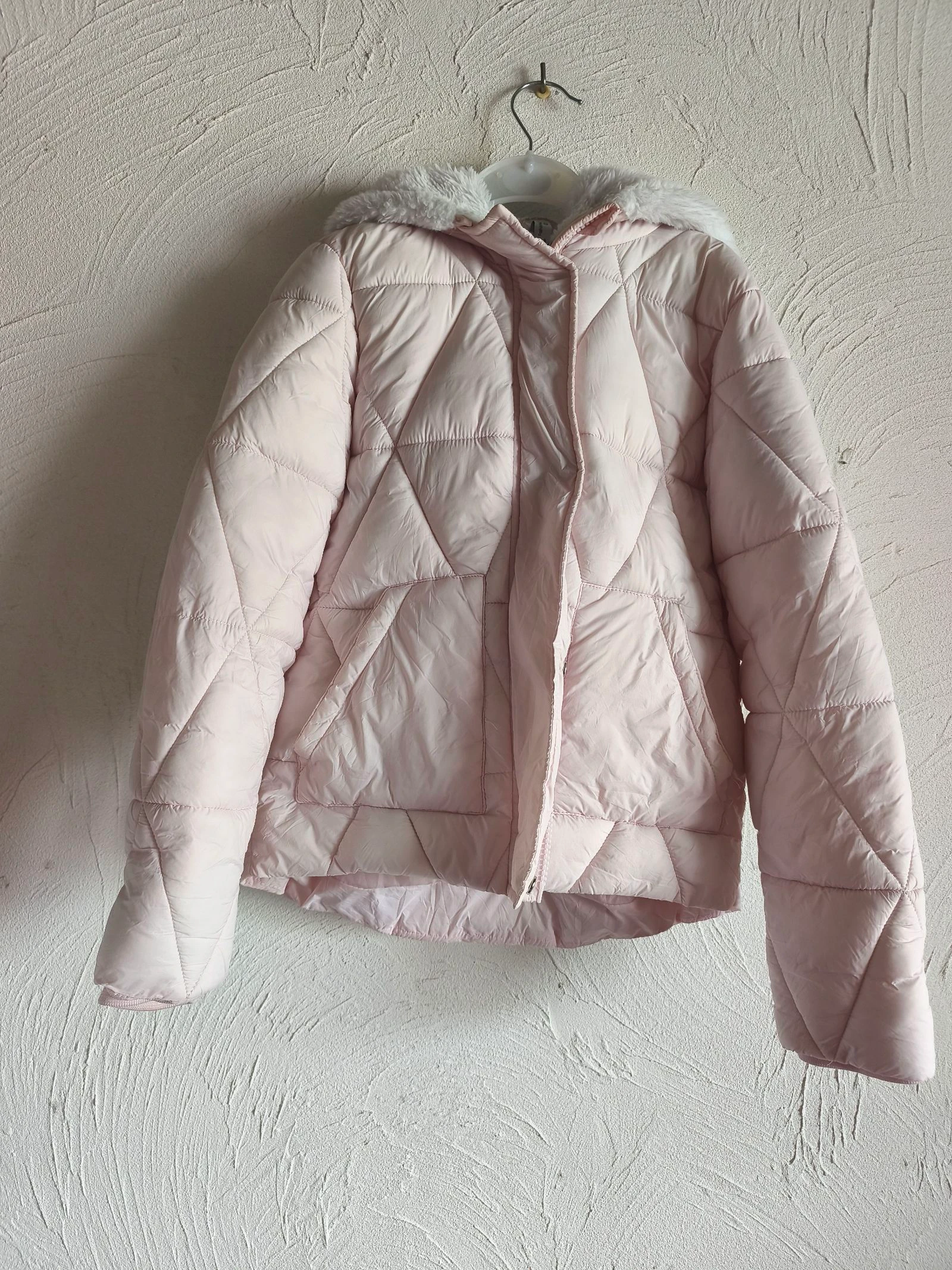 Doudoune mi saison rose 